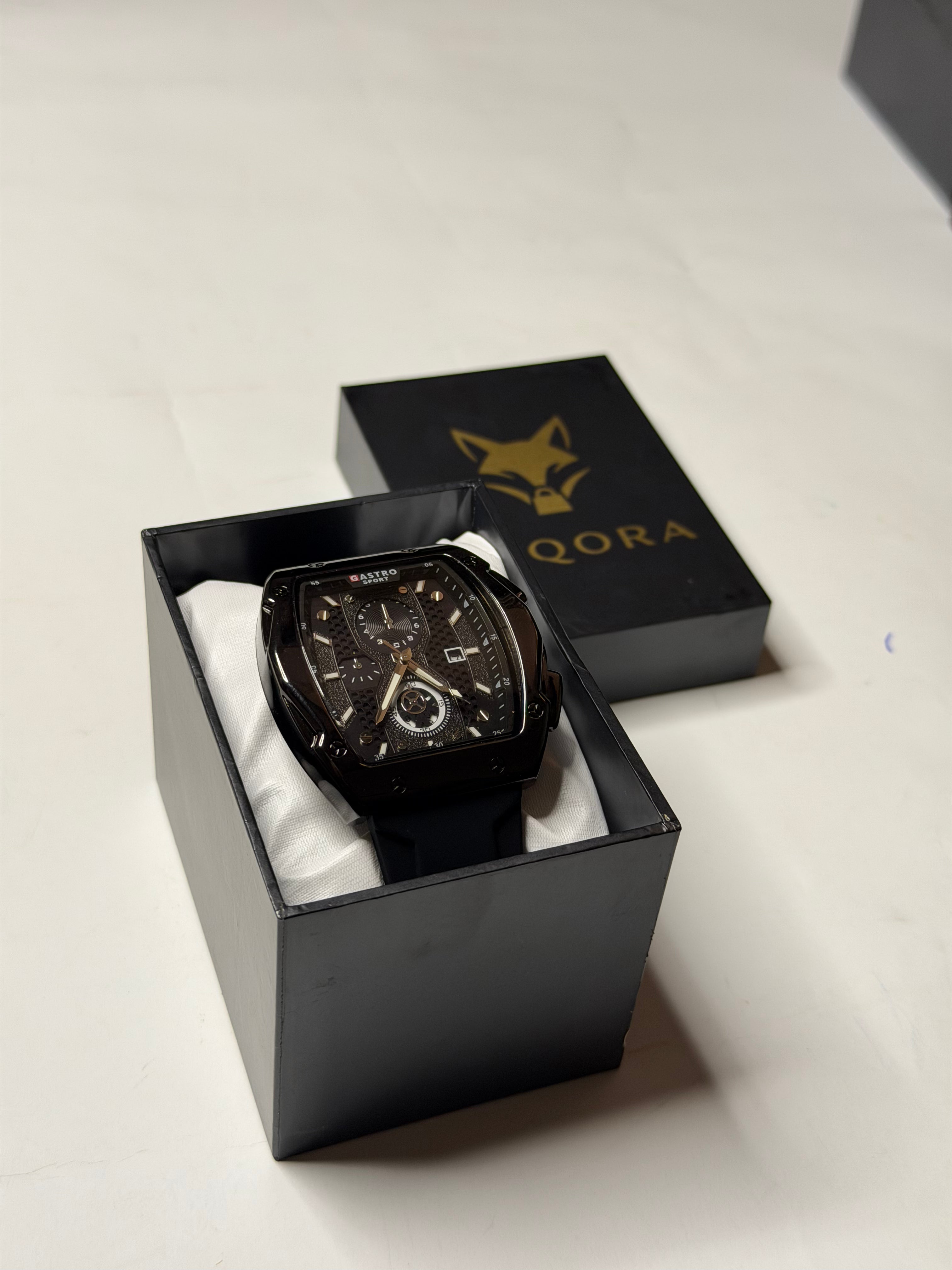 Black Tonneau Tactical Sport Watch