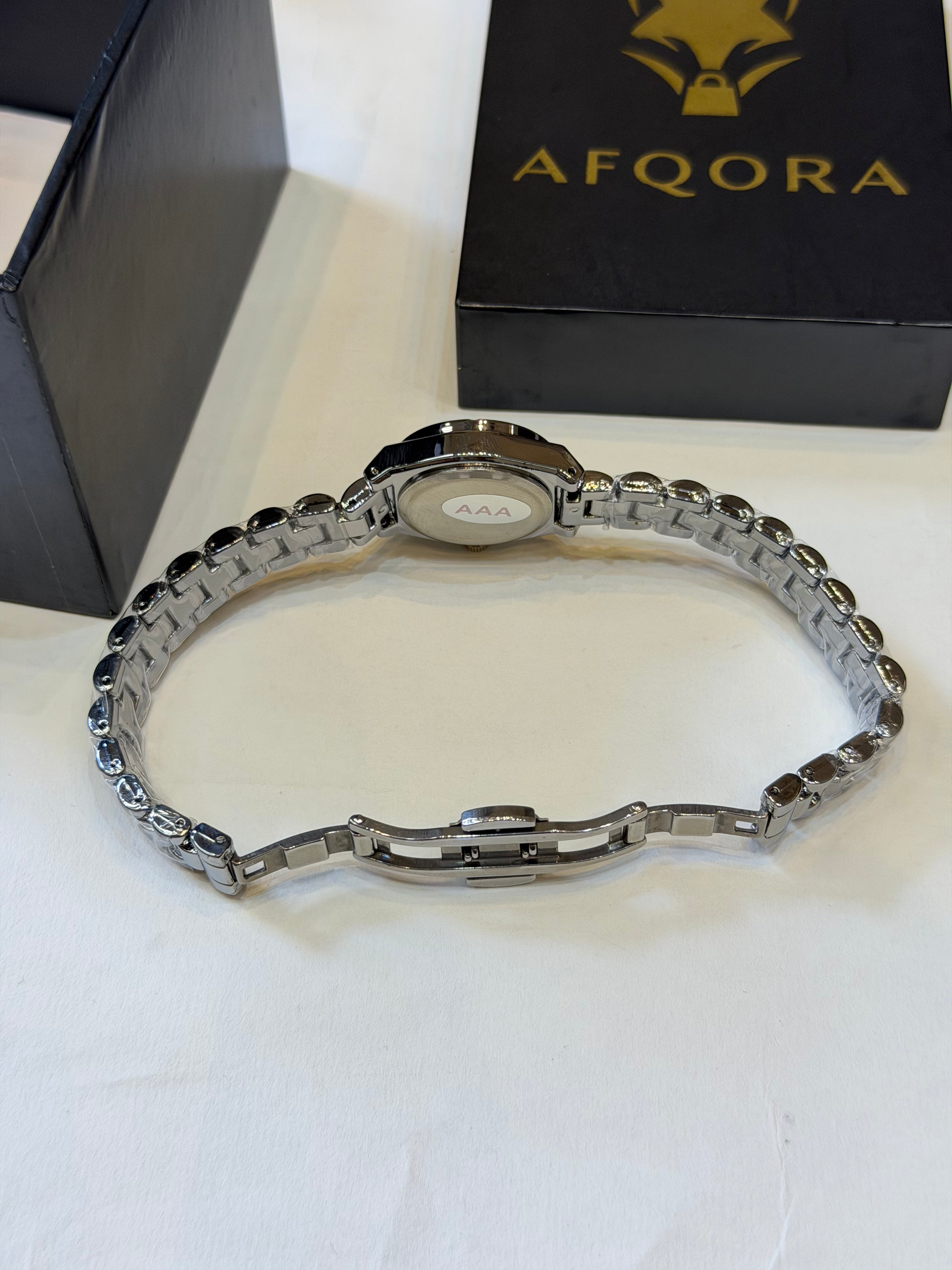 Petite Crystal Bezel Stainless Steel Analog